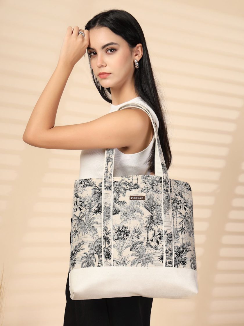 ENSAC - Women Printed Shopper Tote Bag