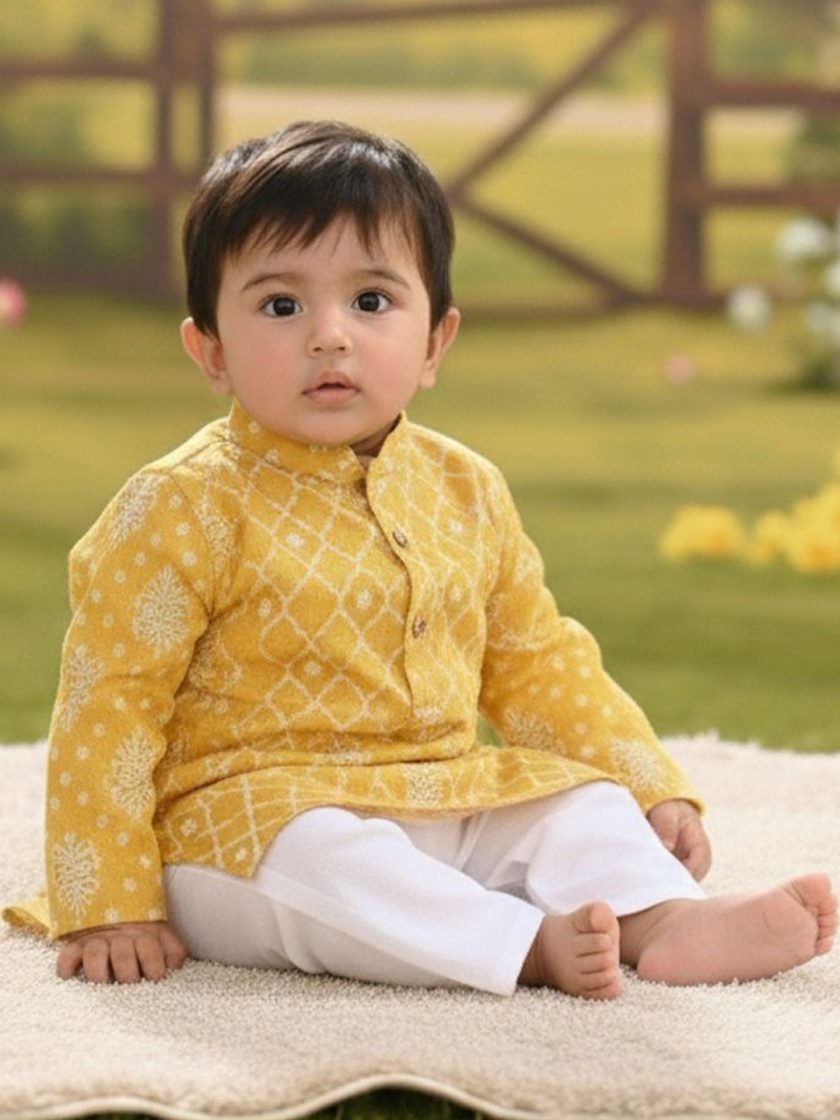 Sangria - Infant Boys Printed Kurta Set