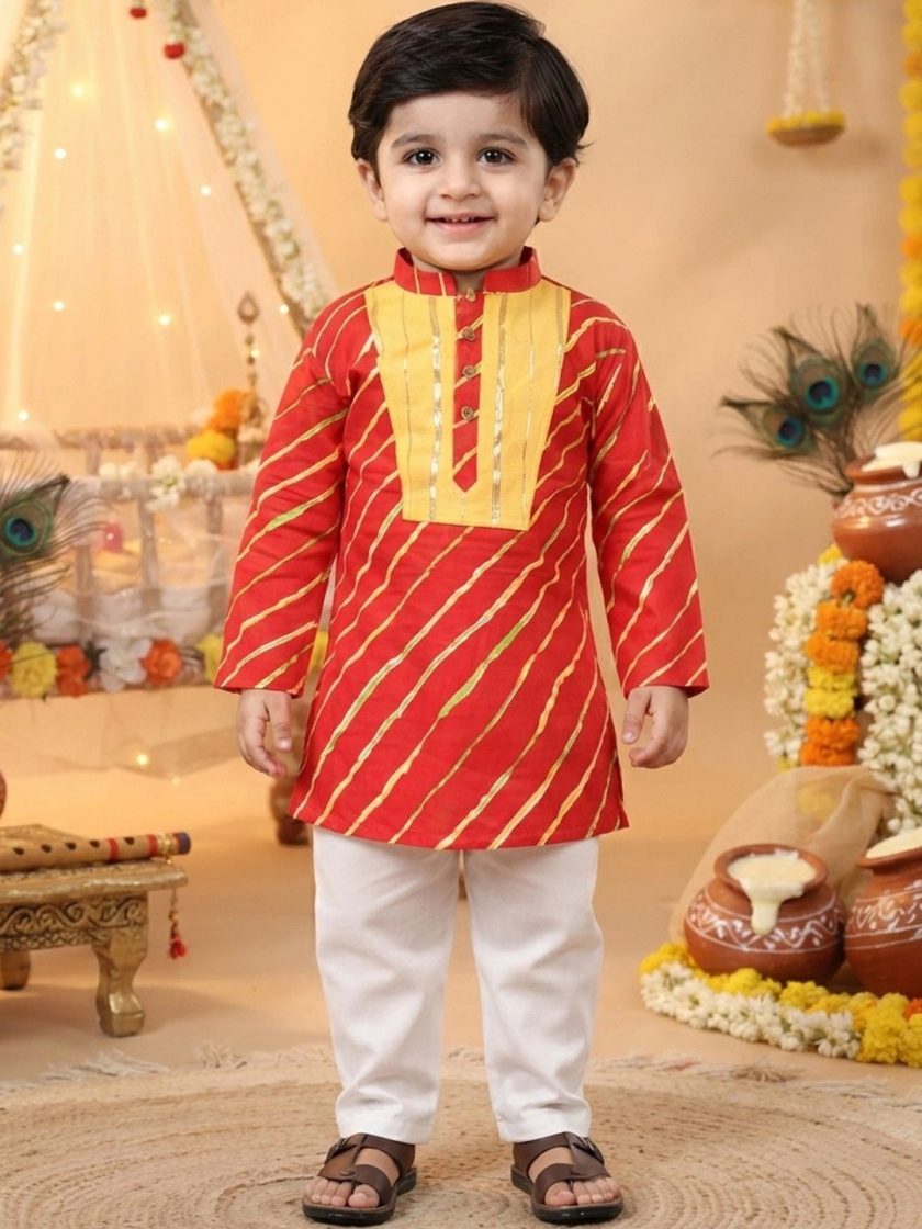 Here&Now X Kinder Kids - Pure Cotton Kurta & Pyjamas