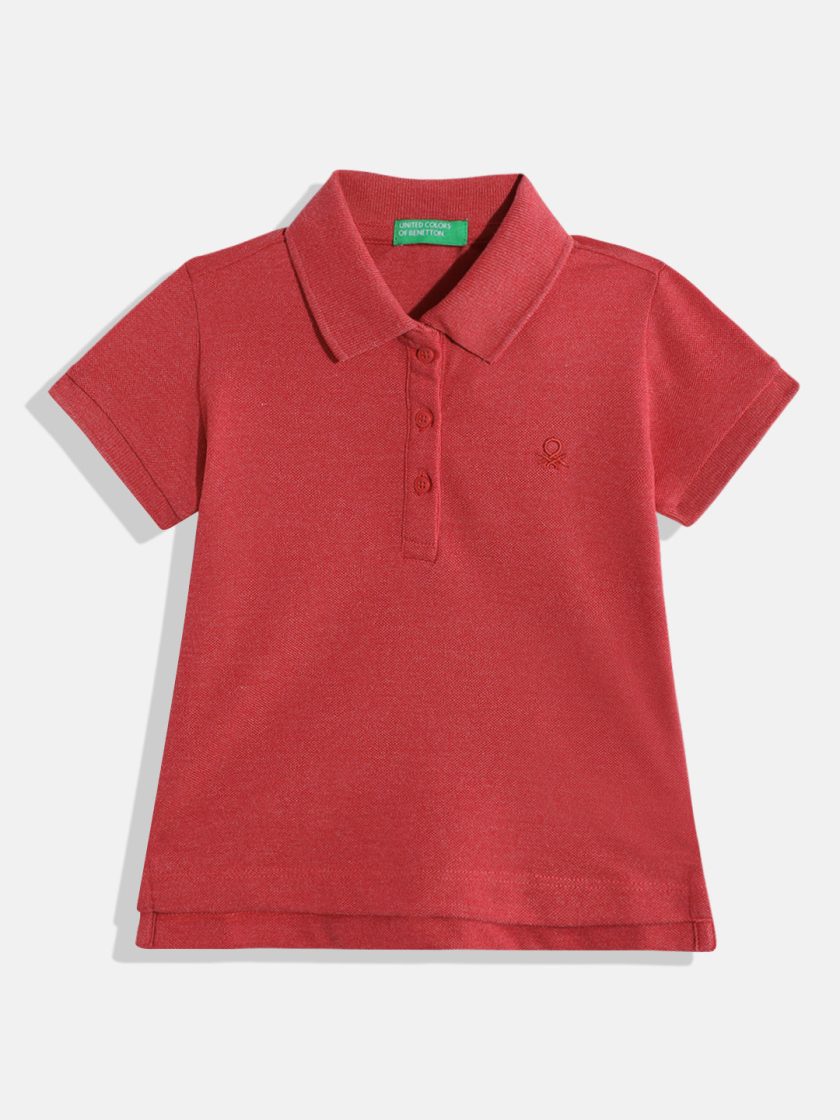 United Colors of Benetton - Girls Polo Collar T-Shirt