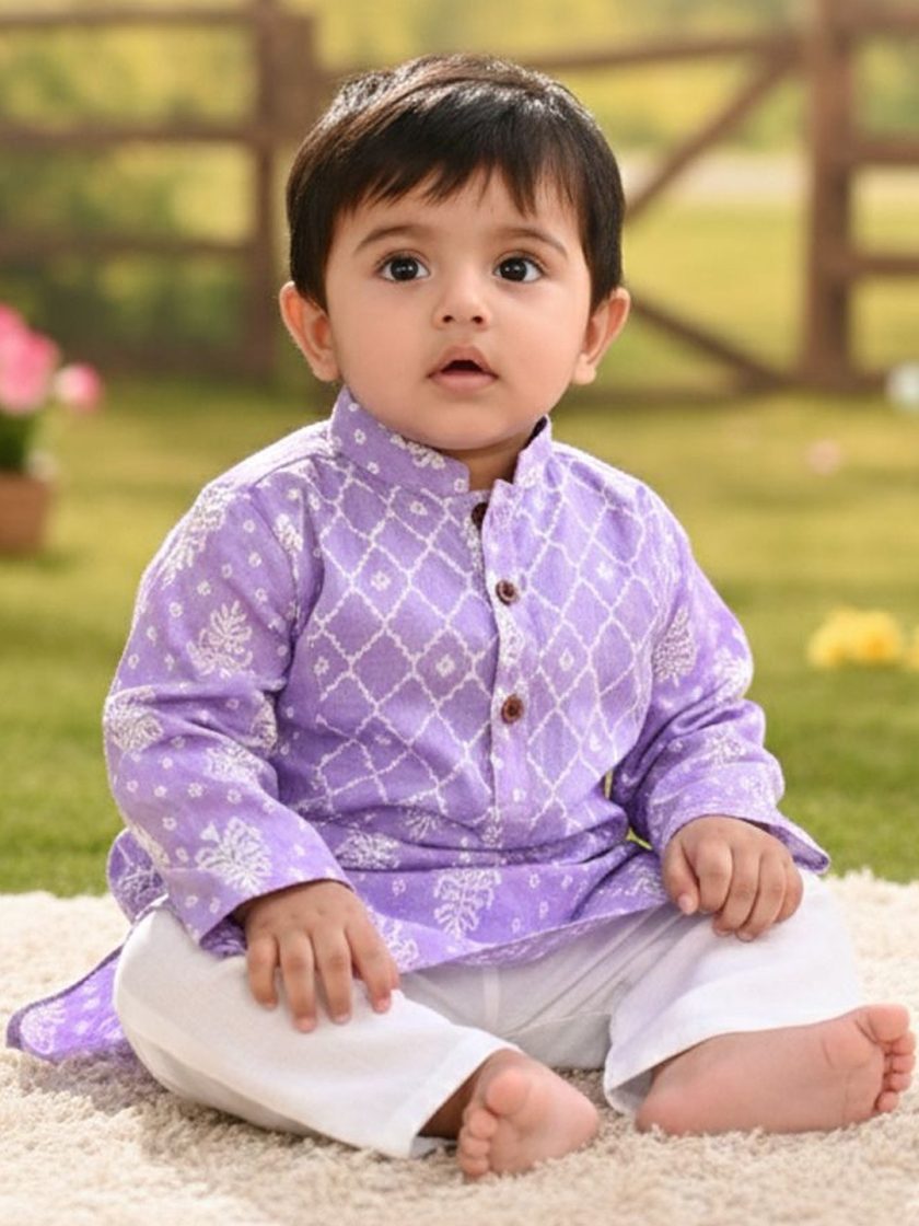 Sangria - Infant Boys Printed Kurta Set