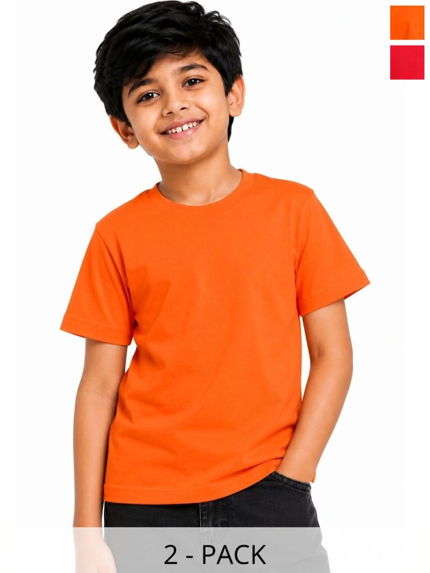 Kidello - Boy Girl Solid Cotton Tshirt