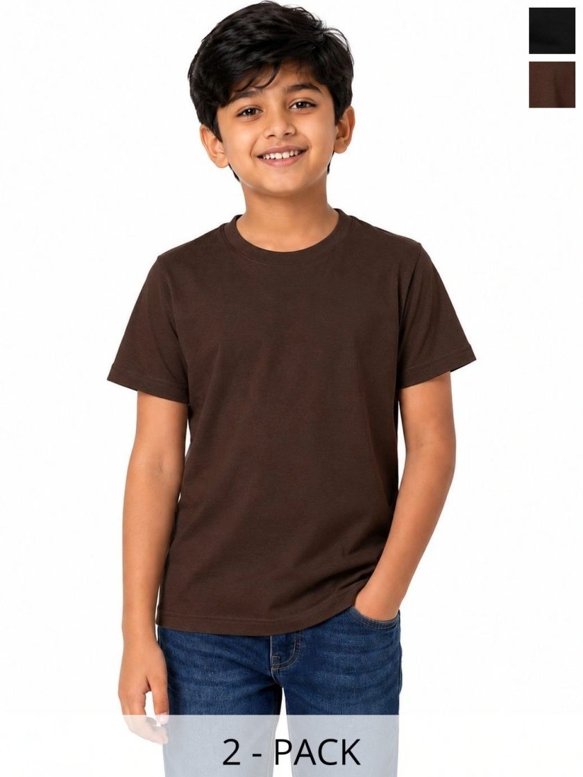 Kidello - Boy Girl Solid Cotton Tshirt