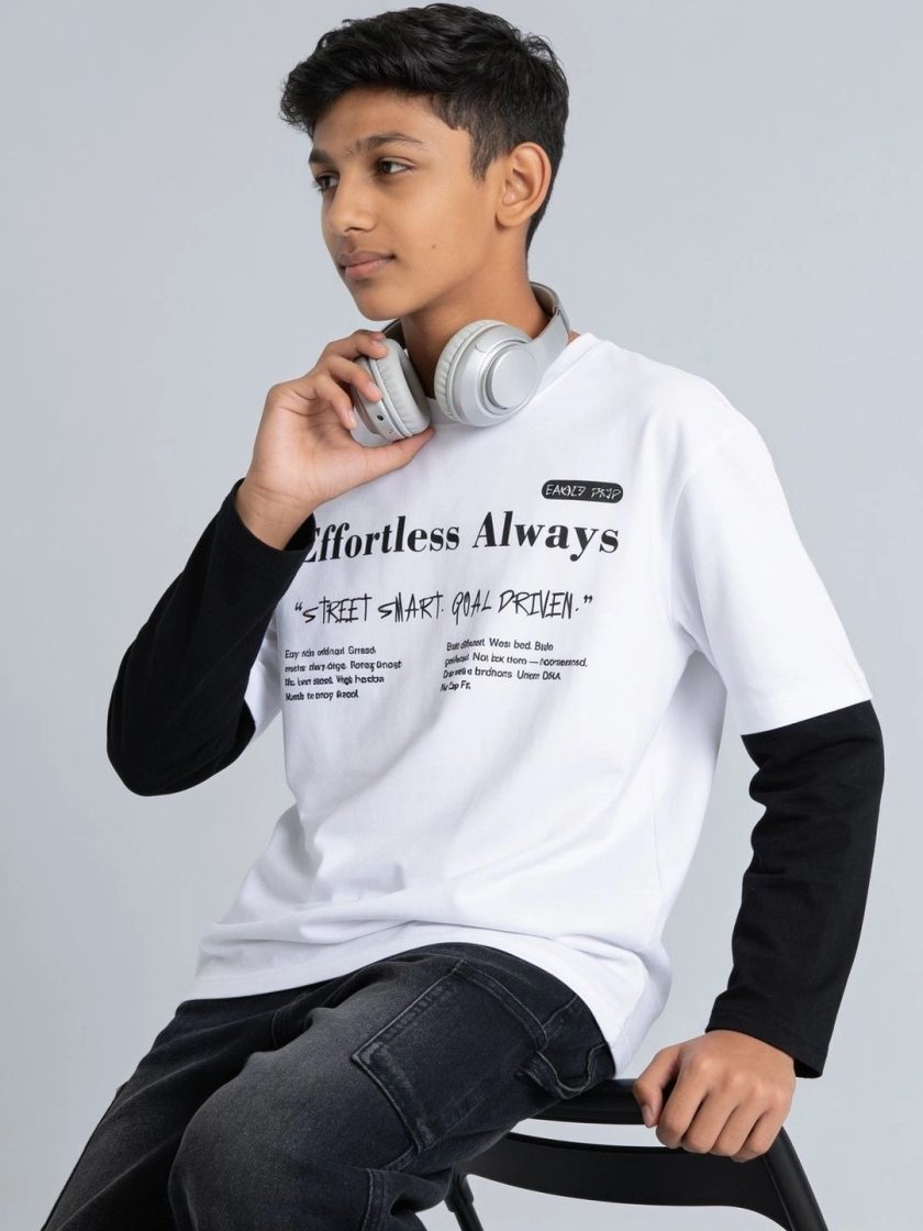 Pantaloons Junior - Boys Typography Printed T-shirt