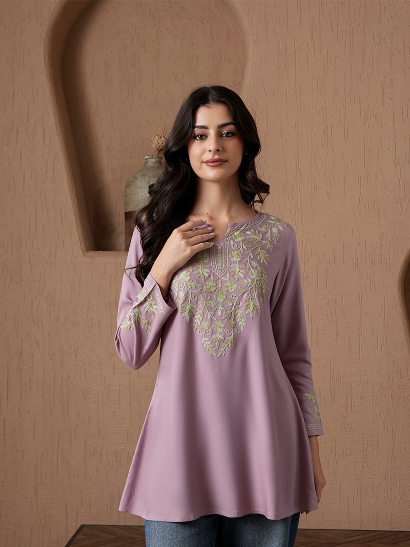 QAZMI - Ethnic Motif Embroidered Kurti