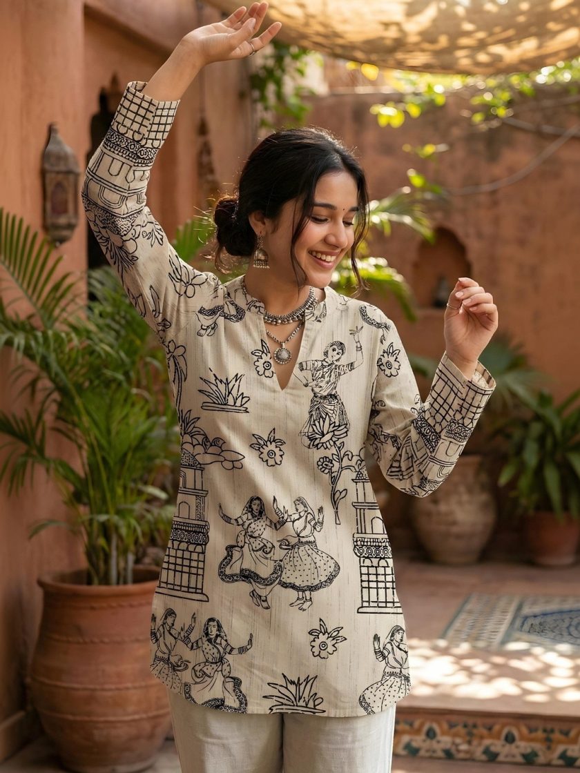 Anouk Mirage - Ethnic Motifs Printed Pure Cotton Kurti